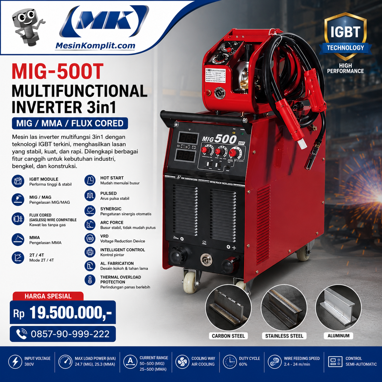 Las Inverter MIG 500T (TS...